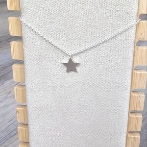 Stainless Steel Dainty Silver Star Necklace